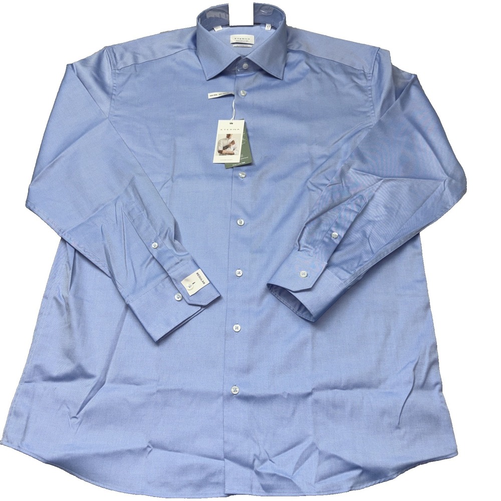 1863 by Eterna Modern Fit Light Blue Long Sleeve 16.5‎  42. NWT